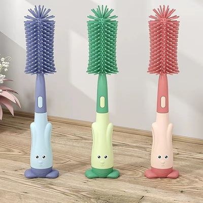 kopen Silikon fles borstel baby fopspeen borstel stro borstel draaibare fles wasborstel spoelborstel reinigingsborstel set online manufacture