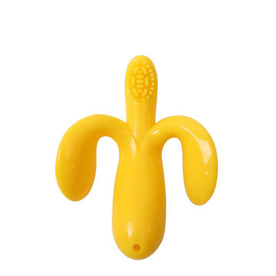 kopen Duurzame baby siliconen tandenborstel Banana Cartoon tandenborstel Voedselkwaliteit siliconen kokend siliconen speelgoed online manufacture