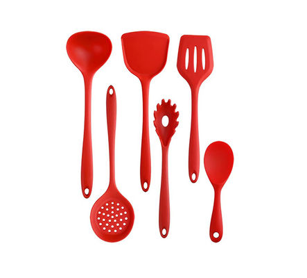 Keukengereedschappen Set, 6 stuks niet-stick siliconen Keukengereedschappen Spatula Silicone Handle Silicone Keuken