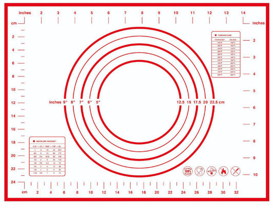 2024 Hot Selling 60 * 40cm Factory Customized Logo Keukengereedschap Silicone Rolling Surface Pads Baking Non Slip Pads